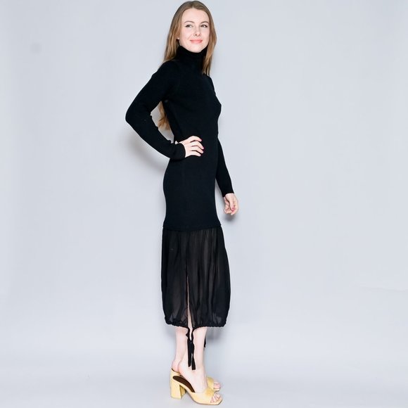 303. TIBI Sculpted Wool Layered Sweater Dress EUC XS - Picture 4 of 7